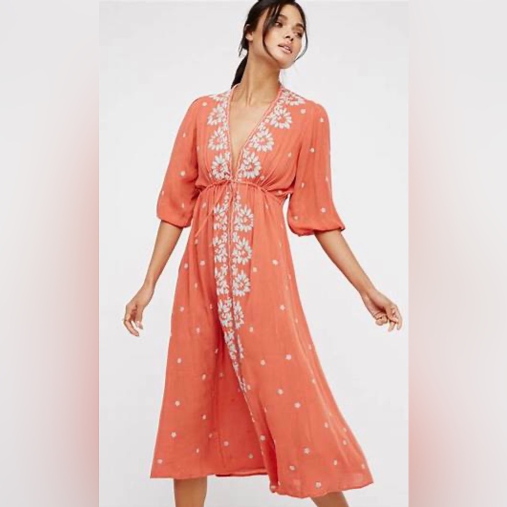 Free People Embroidered Fable Dress